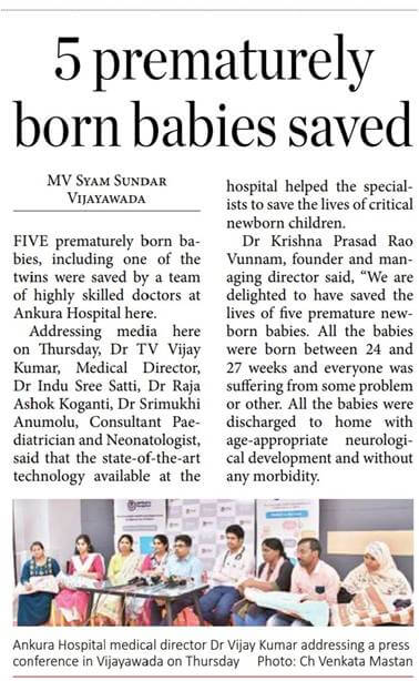 5 Permaturely born babies saved