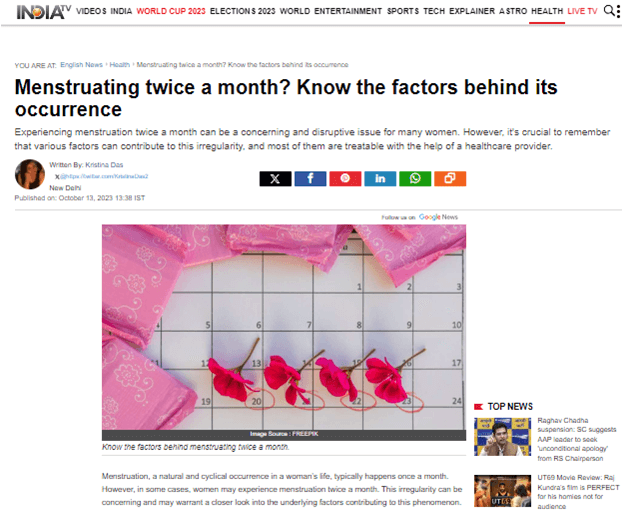Menstruation twice a month know the factors behind its occurrence