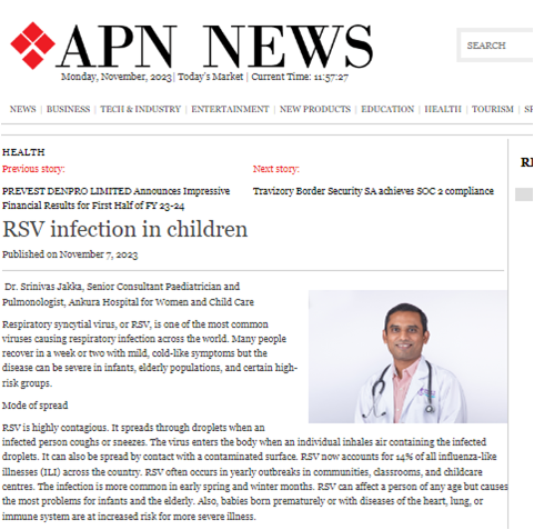 RSV infection in children