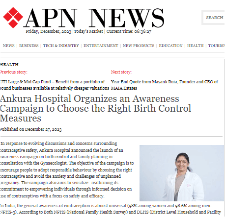 Ankura hospital oraganizies an Awareness campaign