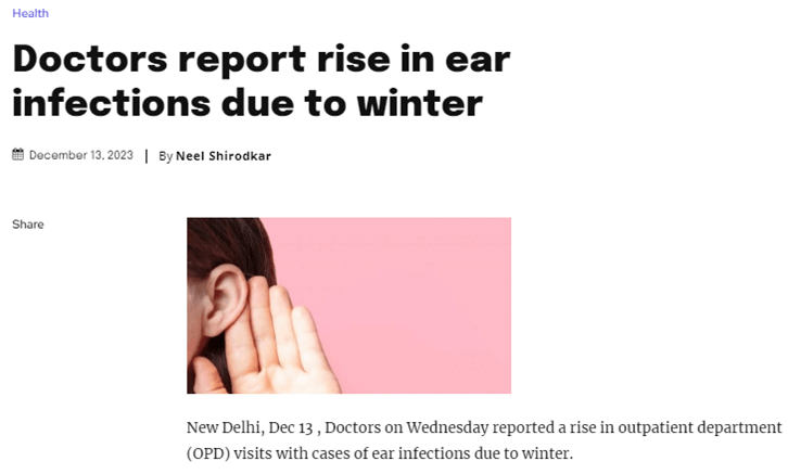 Doctors report rise in ear infection