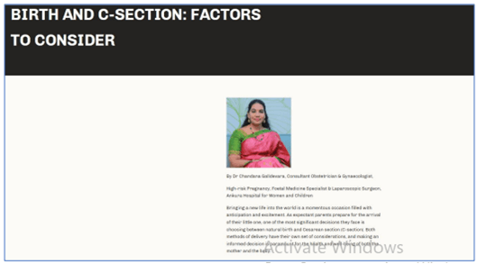 birth and C-section factor to consider