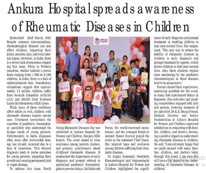 Hyderabad : Ankura Hospital Organises awareness programme on Rhuematic
